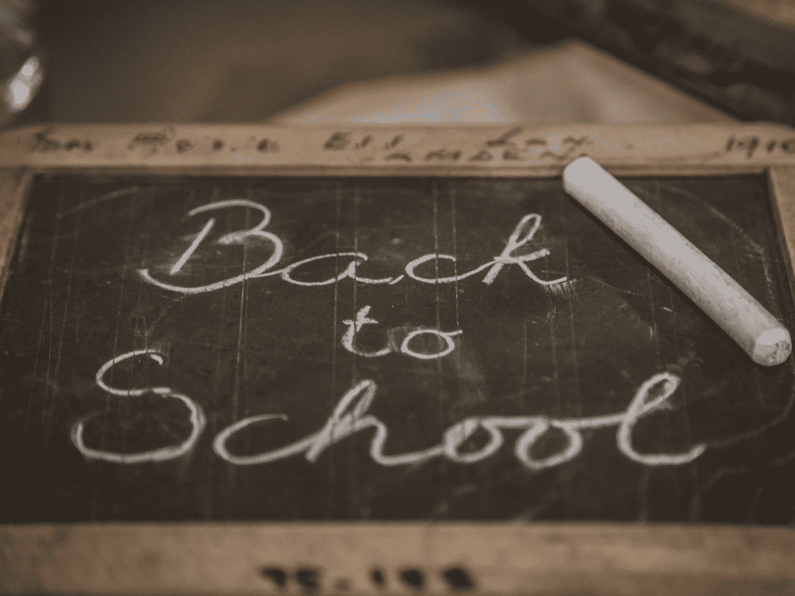back to school chalkboard